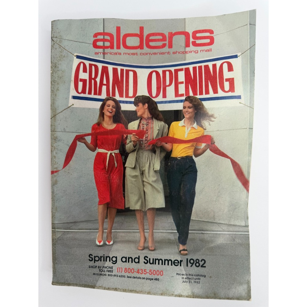 Vintage 1982 Aldens Spring Summer Catalog Fashion Home Decor Retro Advertising